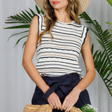 Scallop Edge Sleeveless Sweater