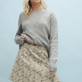 Floral Corduroy Mini Skirt