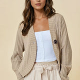 One Button Knit Cardi