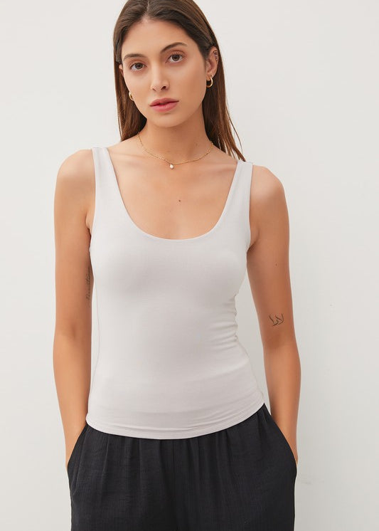 About The Basics Scoop Neck Tank