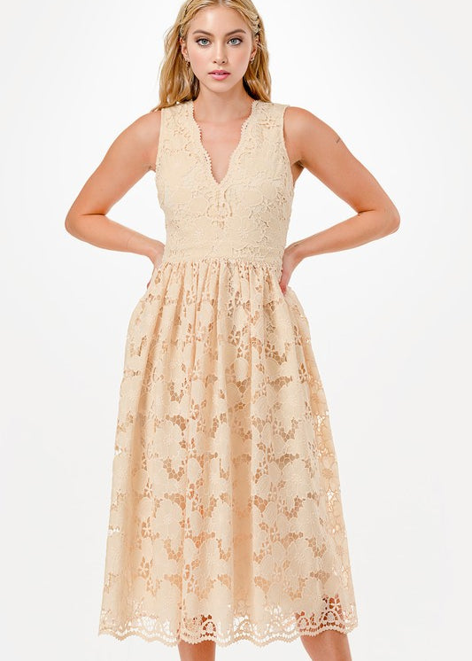crochet trim midi dress White One Shoulder Crochet Trim Midi Dress
