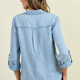 Roll Em Up Chambray Button Down