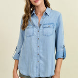 Roll Em Up Chambray Button Down