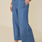 Wide Leg Chambray Pant