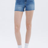 Raw Hem High Rise Denim Short (Vervet)