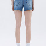 Raw Hem High Rise Denim Short (Vervet)