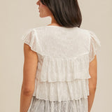 Tiers Of Lace Ruffle Blouse