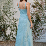 Wavy Trimmed Maxi Dress