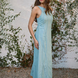 Wavy Trimmed Maxi Dress