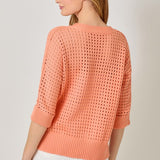 Open Stitch High Low Sweater