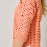 Open Stitch High Low Sweater