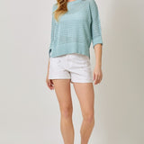 Open Stitch High Low Sweater