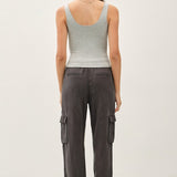 About The Basics Striped Scoop Neck Tank