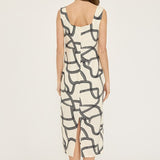 Brush Stroke Relaxed Midi Dress