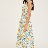 Floral Poplin Maxi Dress