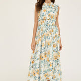 Floral Poplin Maxi Dress