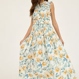 Floral Poplin Maxi Dress