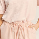 Textured Drawstring Top & Pant Set