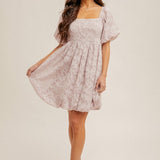 Chiffon Jacquard Bubble Dress