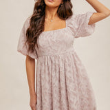 Chiffon Jacquard Bubble Dress