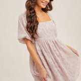 Chiffon Jacquard Bubble Dress