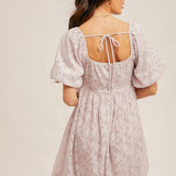 Chiffon Jacquard Bubble Dress