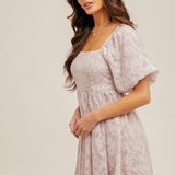 Chiffon Jacquard Bubble Dress