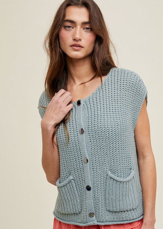 Wool Blend Sweater Vest