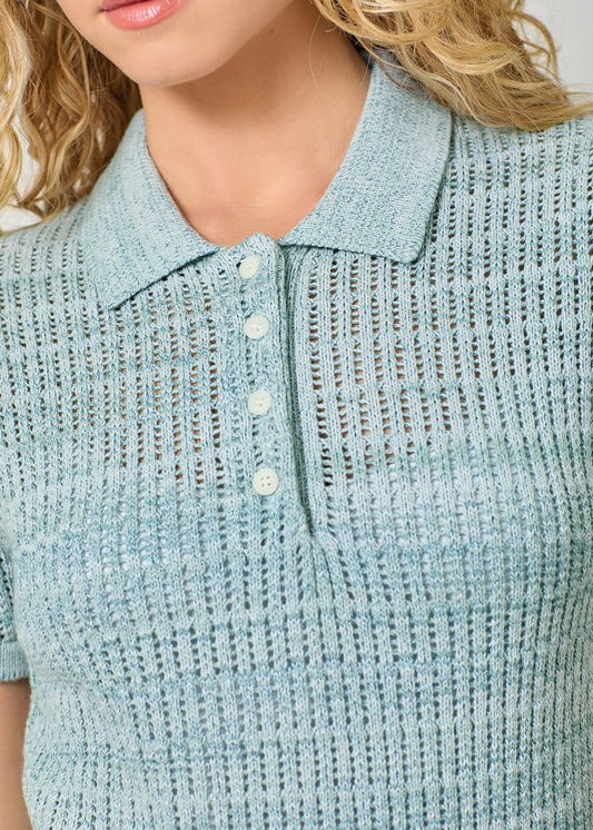 Perfect In Polo Sweater Top