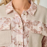 Mixed Media Floral Jacket