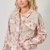 Mixed Media Floral Jacket