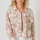 Mixed Media Floral Jacket