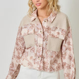 Mixed Media Floral Jacket