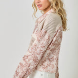 Mixed Media Floral Jacket