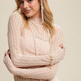 Sheer Textured Lace Layering Top