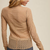 Sheer Textured Lace Layering Top