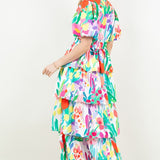 Floral Tiered Swing Dress