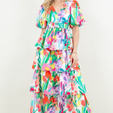Floral Tiered Swing Dress