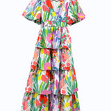 Floral Tiered Swing Dress
