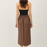 Button Detail Midi Wrap Skirt