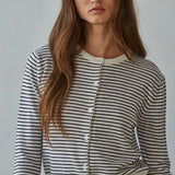 Parisen Stripe Cardigan Top