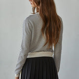 Parisen Stripe Cardigan Top