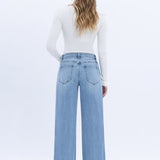Gabby Super High Rise Baggy Cuffed Straight Jean (Vervet)
