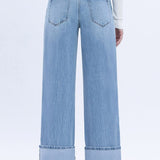 Gabby Super High Rise Baggy Cuffed Straight Jean (Vervet)