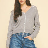 Stitched Up Cardi Top