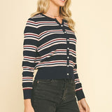 All The Colors Striped Cardi