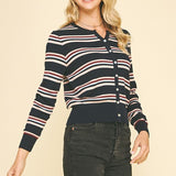 All The Colors Striped Cardi