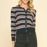 All The Colors Striped Cardi