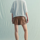 Half Sleeve Drop Shoulder Sweater