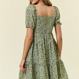 Floral Tiered Mini Dress